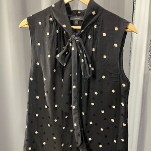 Theory tie scarf sleeveless top